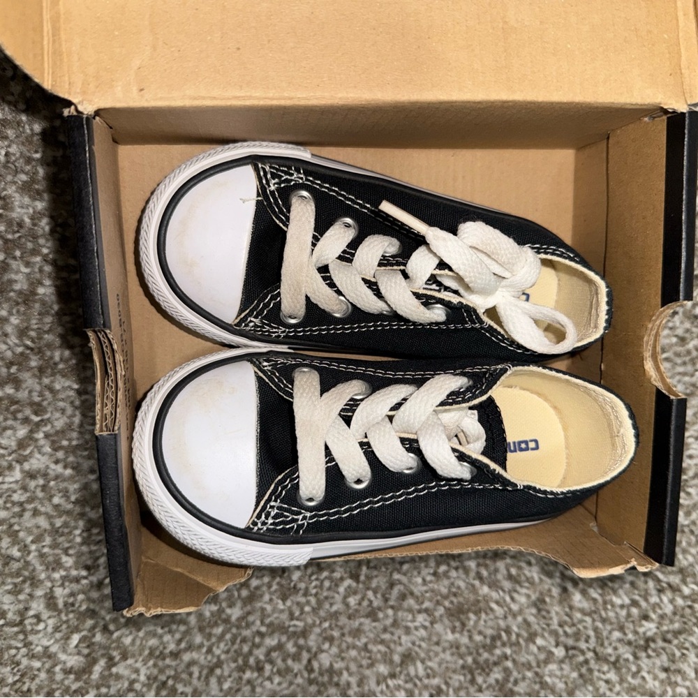 Converse Black and White Canvas Sneakers Classic Design